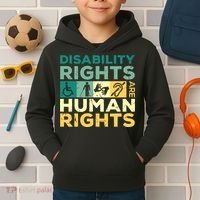 Cool Disability Rights Are Human Rights Support Caregivers Kids Hoodie thumb 2