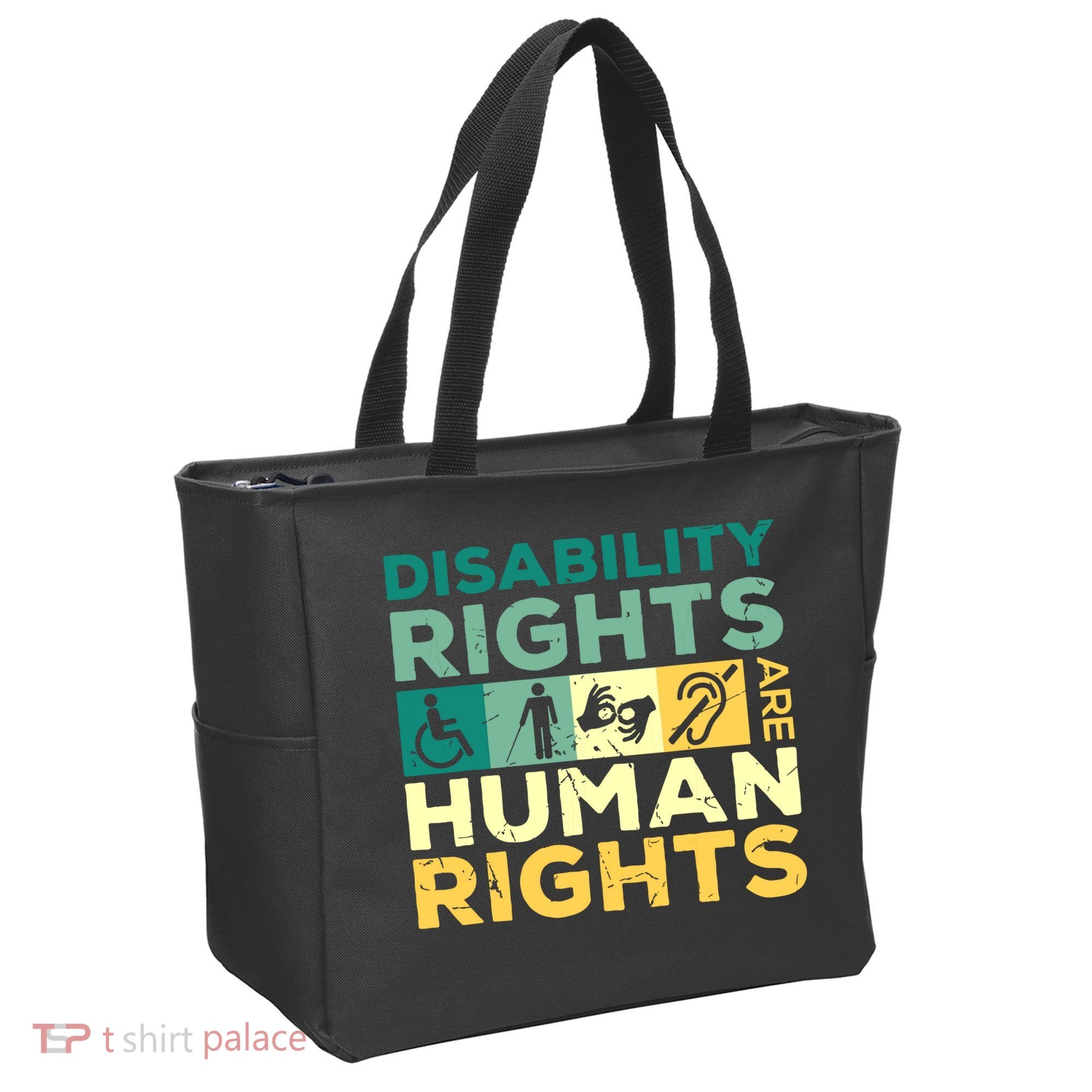Cool Disability Rights Are Human Rights Support Caregivers Tote Bag