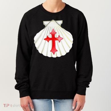 Camino De Santiago Pilgrim Cross Shell Women's Sweatshirt