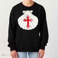 Camino De Santiago Pilgrim Cross Shell Women's Sweatshirt thumb 0