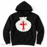 Camino De Santiago Pilgrim Cross Shell Hoodie thumb 0