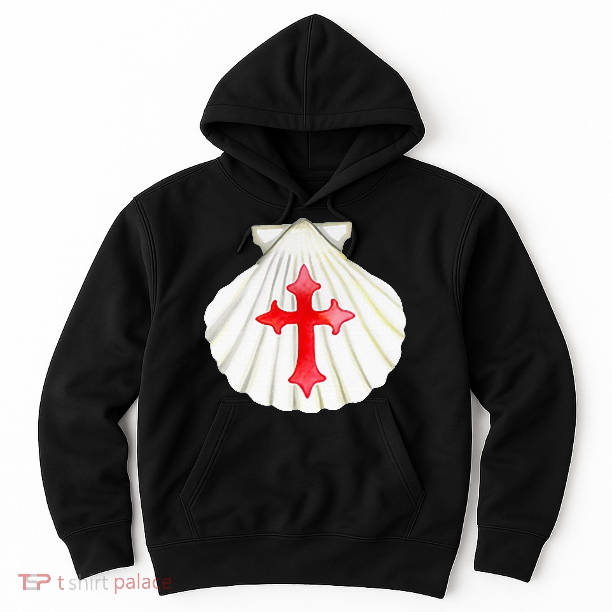 Camino De Santiago Pilgrim Cross Shell Hoodie