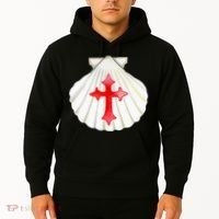 Camino De Santiago Pilgrim Cross Shell Hoodie thumb 2