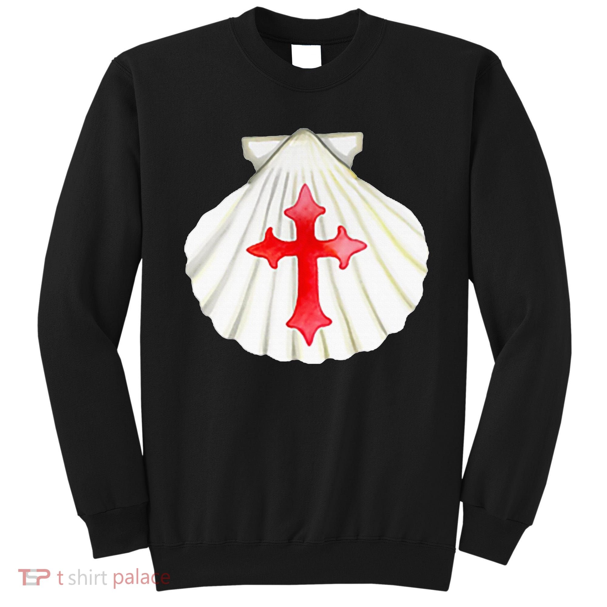 Camino De Santiago Pilgrim Cross Shell Sweatshirt