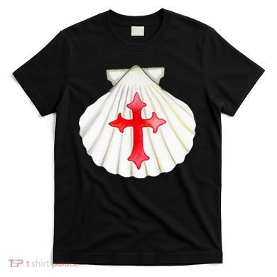 Camino De Santiago Pilgrim Cross Shell T-Shirt