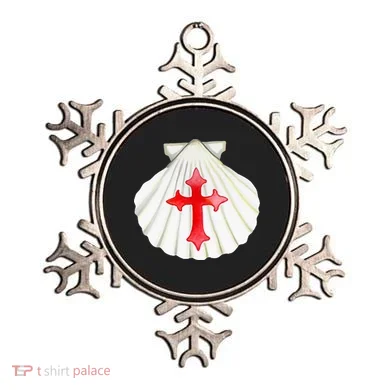 Camino De Santiago Pilgrim Cross Shell Ornament