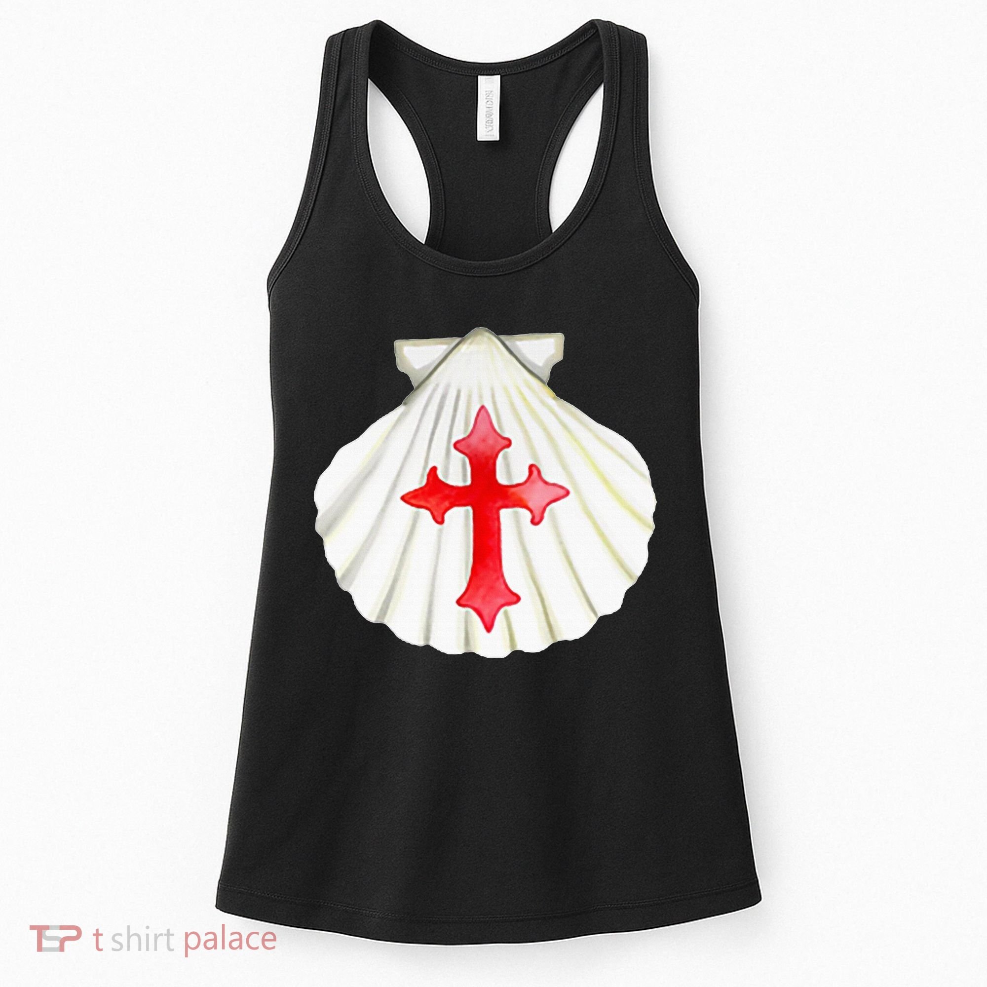 Camino De Santiago Pilgrim Cross Shell Women's Tank Top