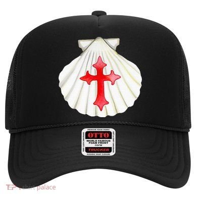 Camino De Santiago Pilgrim Cross Shell Hat