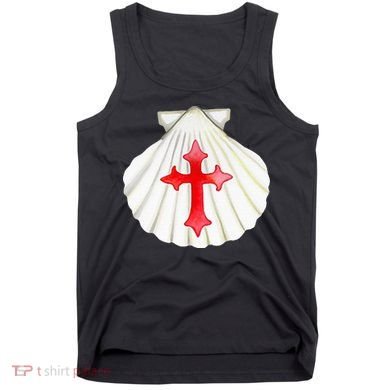 Camino De Santiago Pilgrim Cross Shell Tank Top