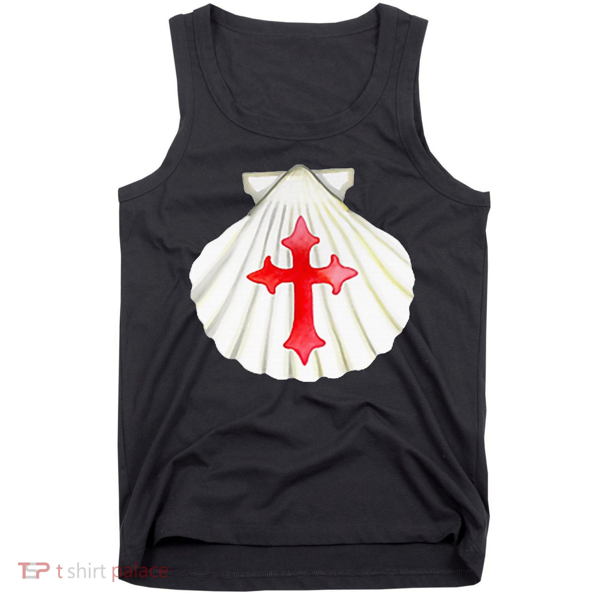 Camino De Santiago Pilgrim Cross Shell Tank Top