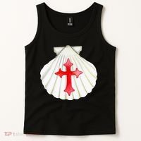 Camino De Santiago Pilgrim Cross Shell Tank Top thumb 2