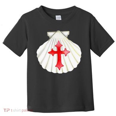 Camino De Santiago Pilgrim Cross Shell Toddler T-Shirt