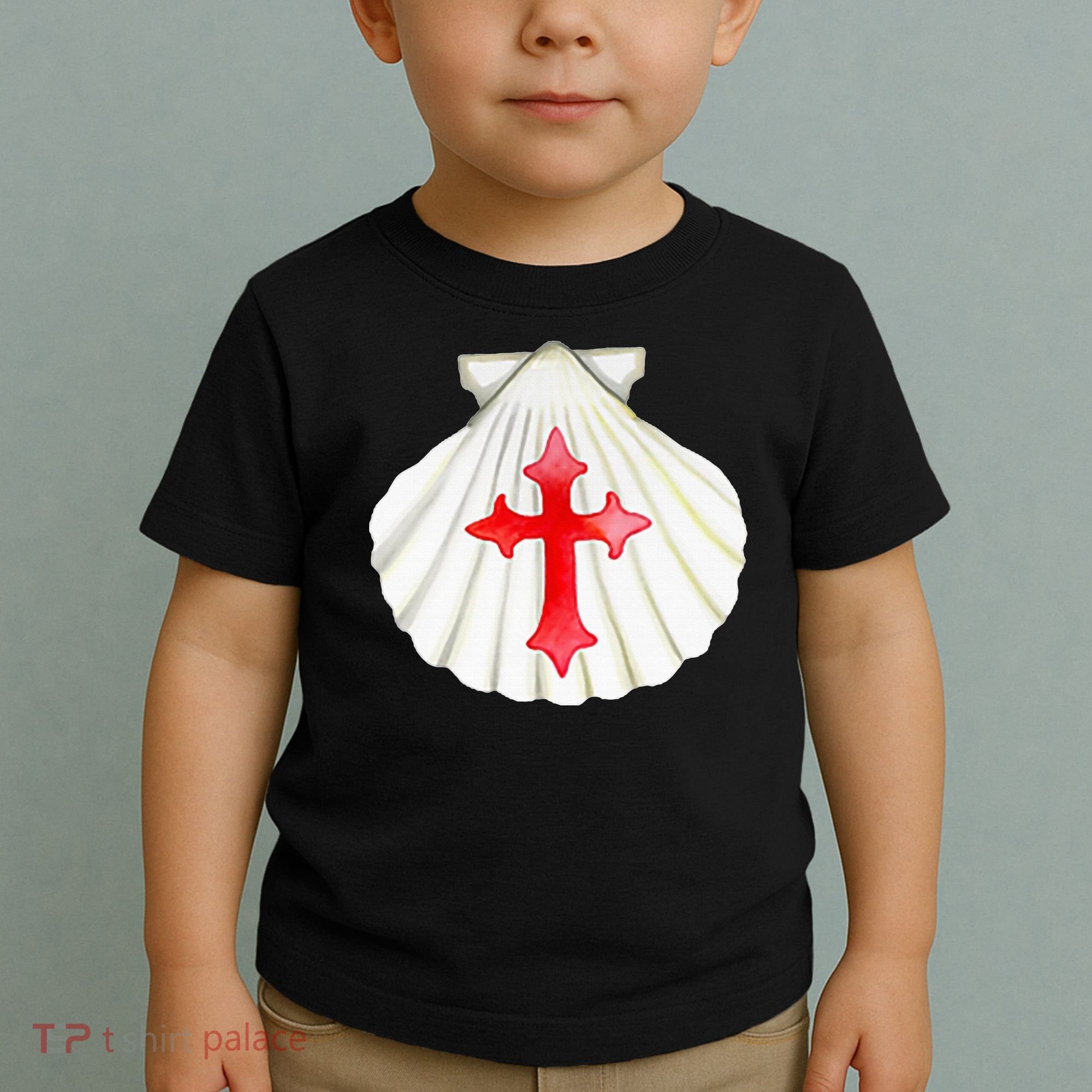 Camino De Santiago Pilgrim Cross Shell Toddler T-Shirt