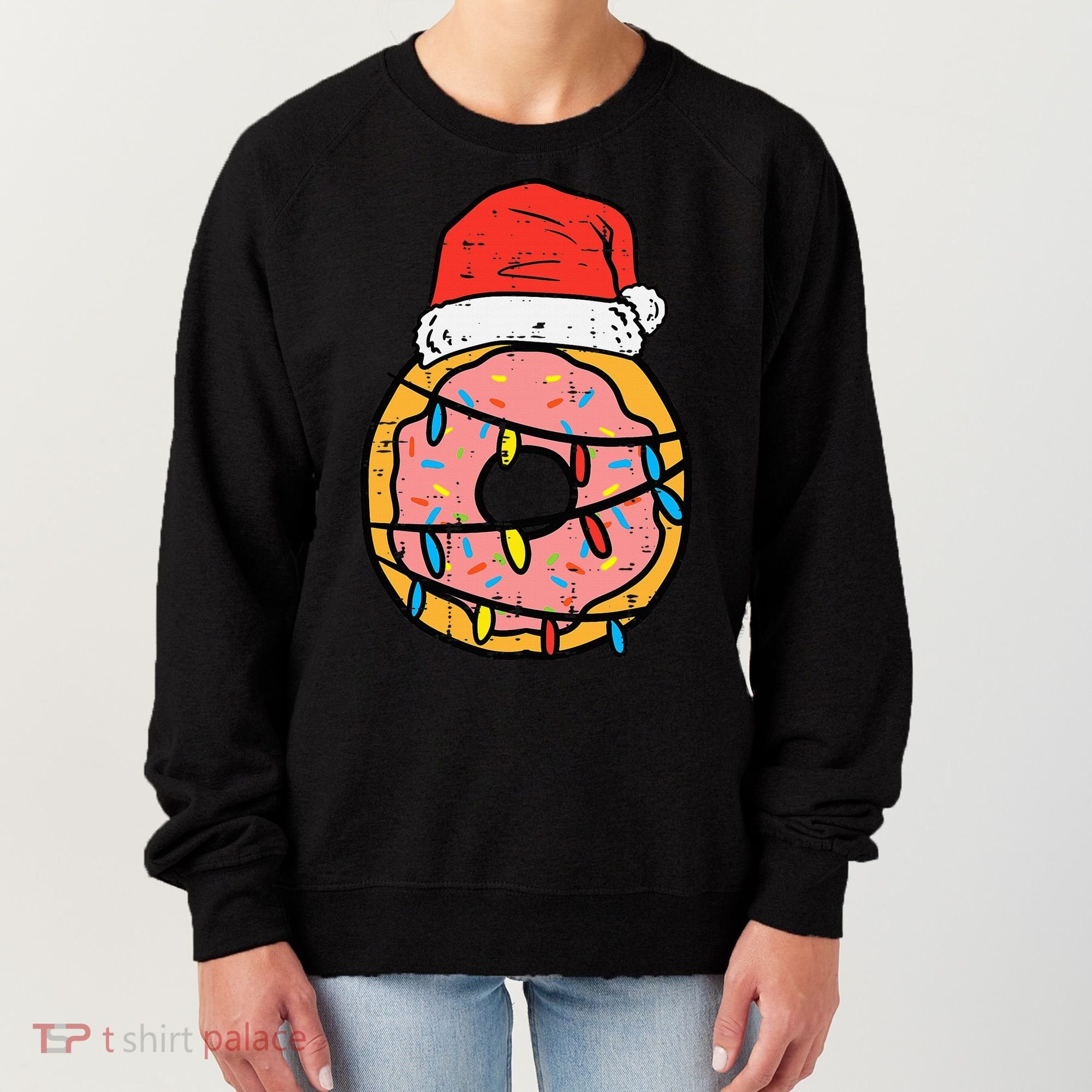 Christmas Donut Santa Cute Xmas Baking Baker Women's Sweatshirt