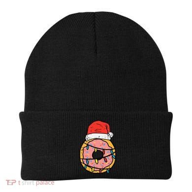 Christmas Donut Santa Cute Xmas Baking Baker Beanie