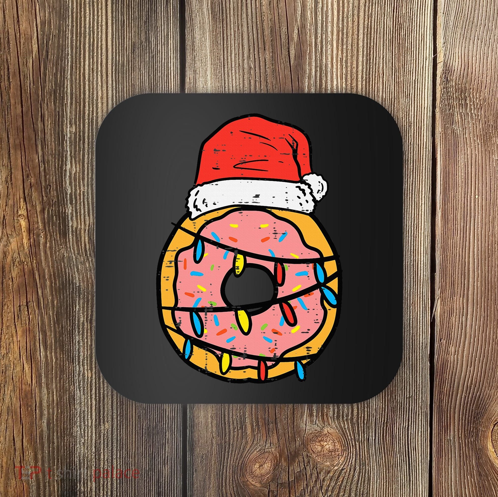 Christmas Donut Santa Cute Xmas Baking Baker Coaster