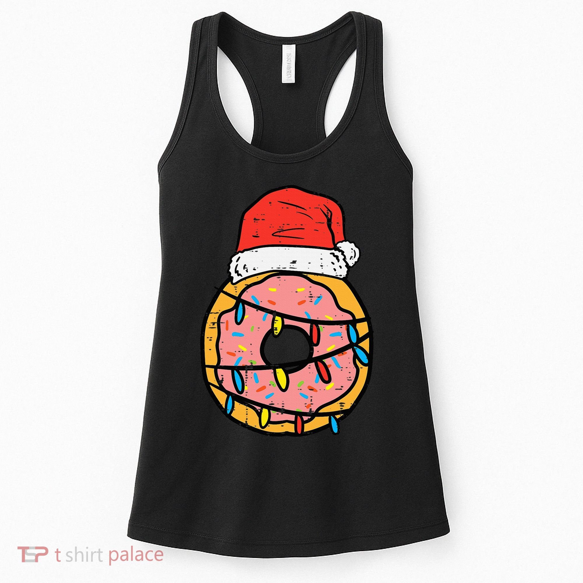 Christmas Donut Santa Cute Xmas Baking Baker Women's Tank Top
