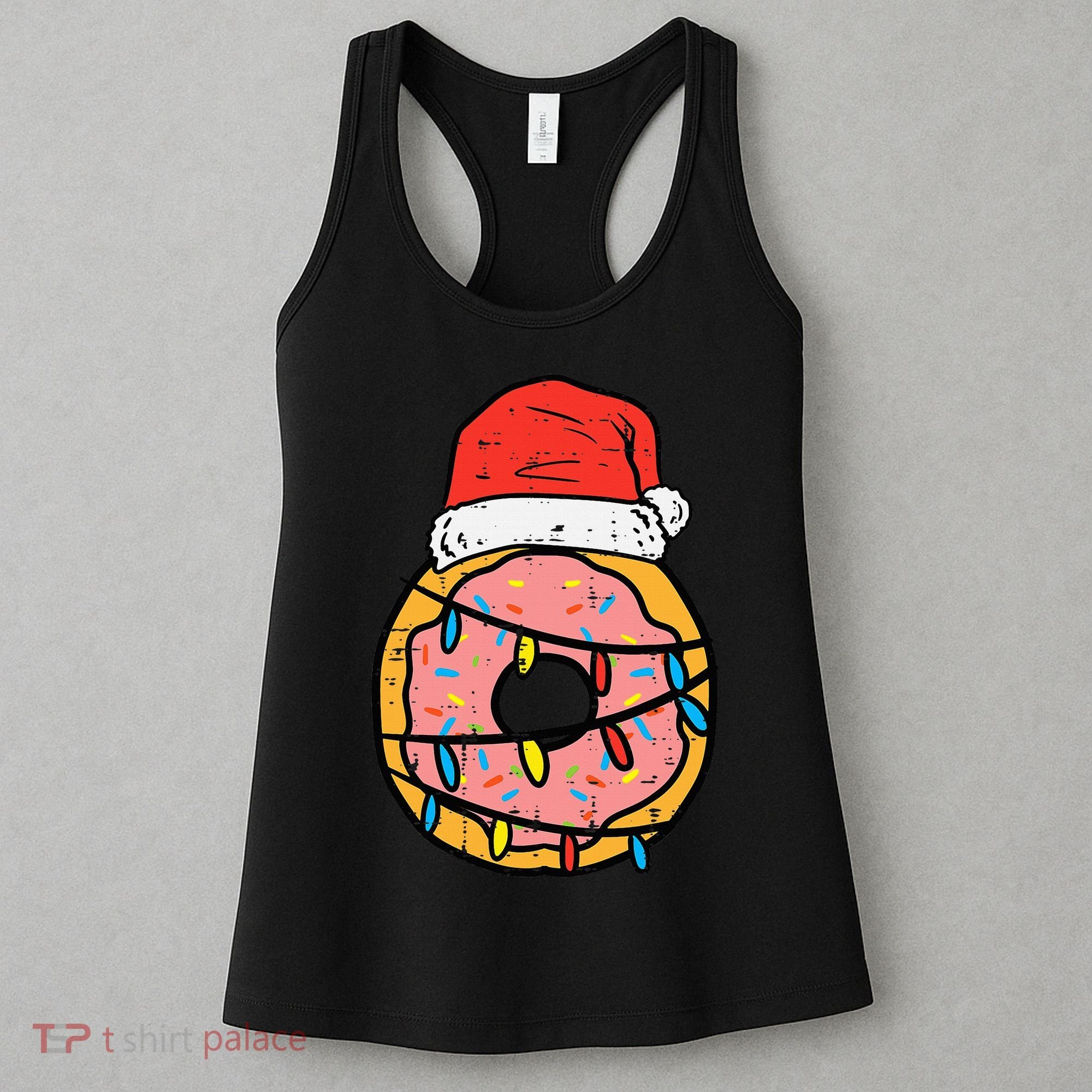 Christmas Donut Santa Cute Xmas Baking Baker Women's Tank Top