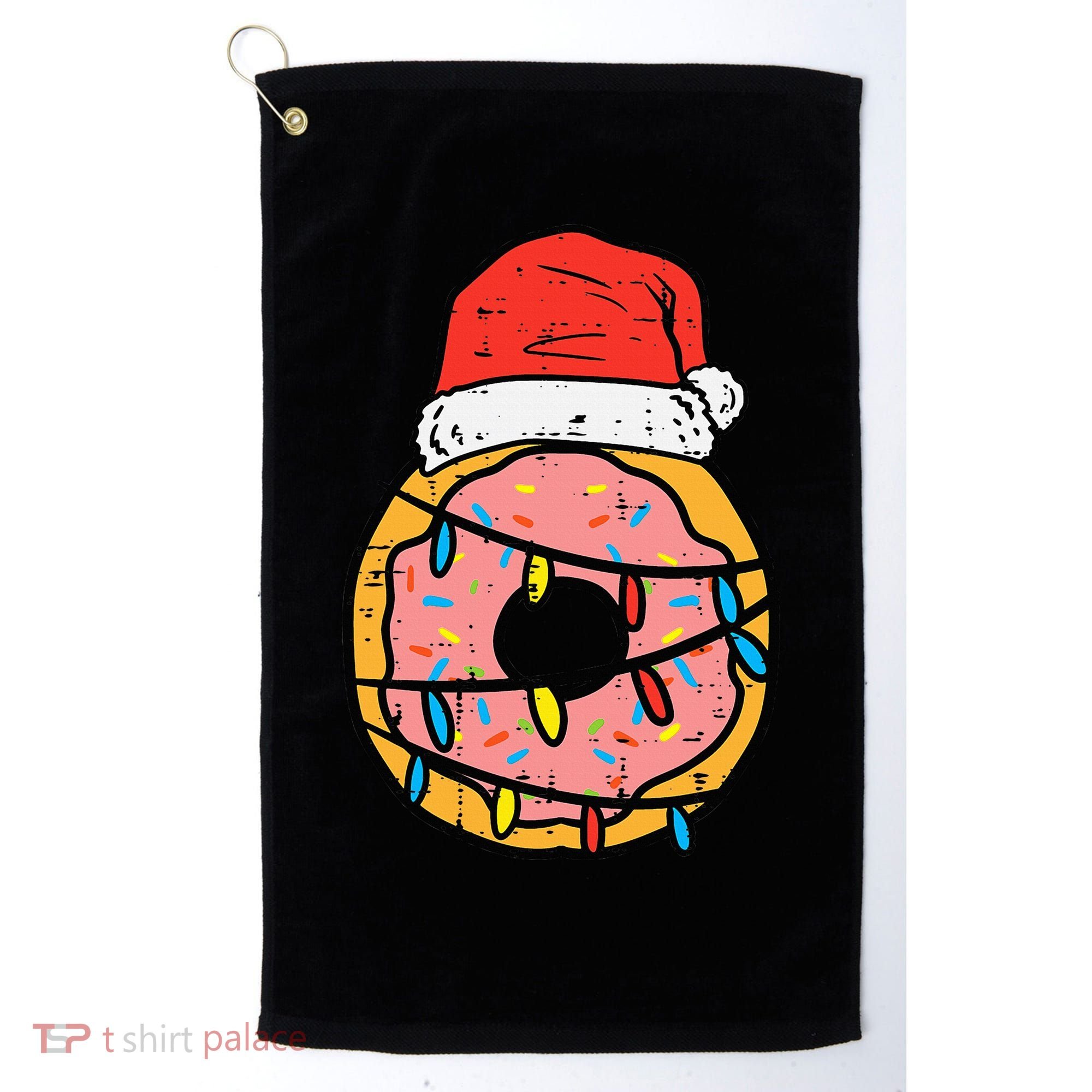 Christmas Donut Santa Cute Xmas Baking Baker Golf Towel
