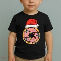 Christmas Donut Santa Cute Xmas Baking Baker Toddler T-Shirt thumb 2