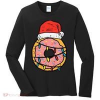 Christmas Donut Santa Cute Xmas Baking Baker Women's Long Sleeve Shirt thumb 0
