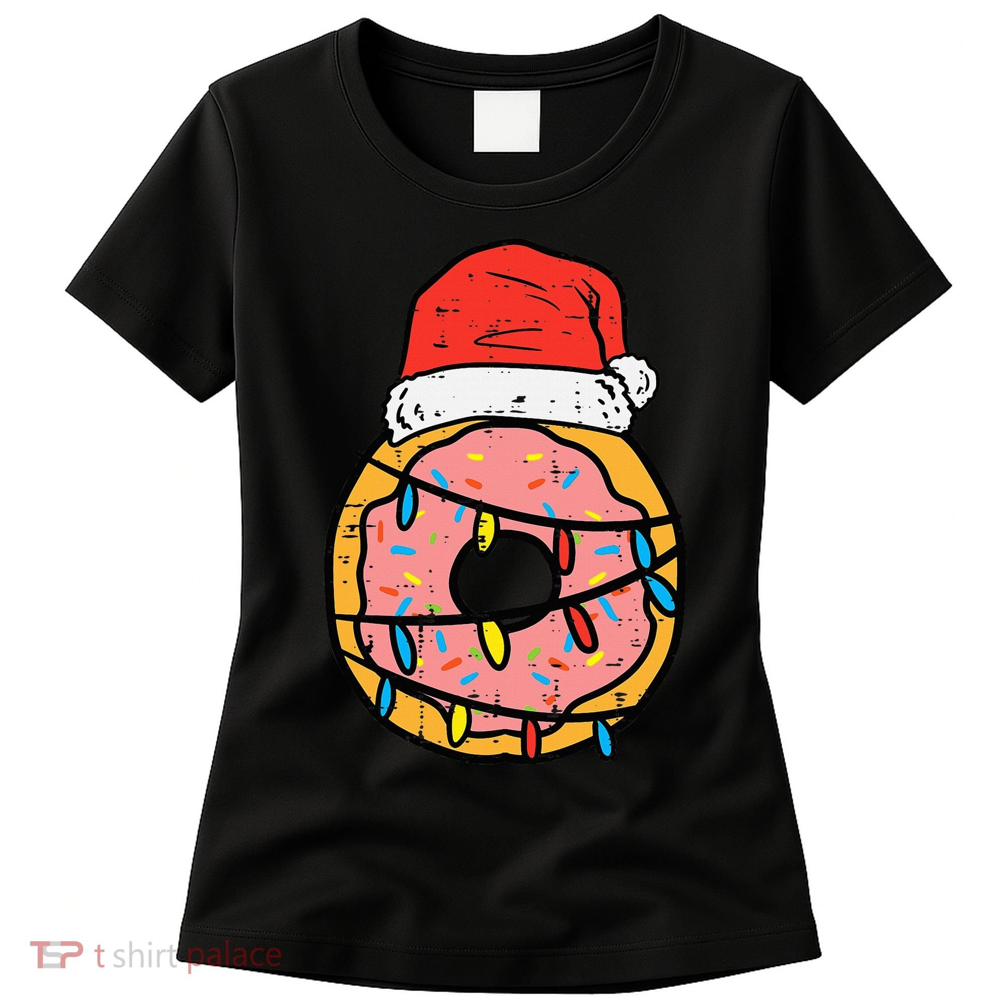 Christmas Donut Santa Cute Xmas Baking Baker Women's T-Shirt