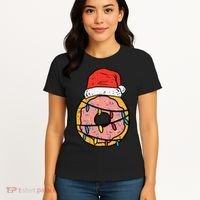 Christmas Donut Santa Cute Xmas Baking Baker Women's T-Shirt thumb 4