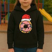 Christmas Donut Santa Cute Xmas Baking Baker Kids Hoodie thumb 3