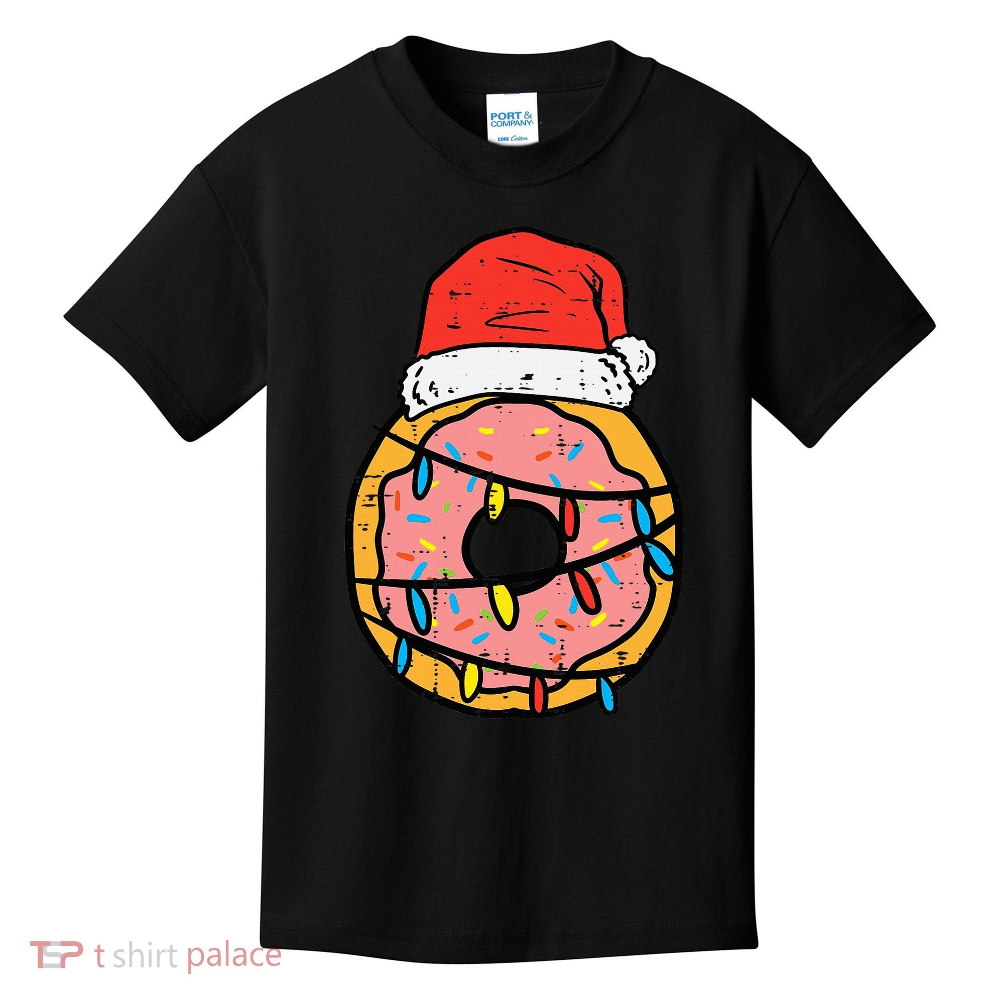 Christmas Donut Santa Cute Xmas Baking Baker Kids T-Shirt