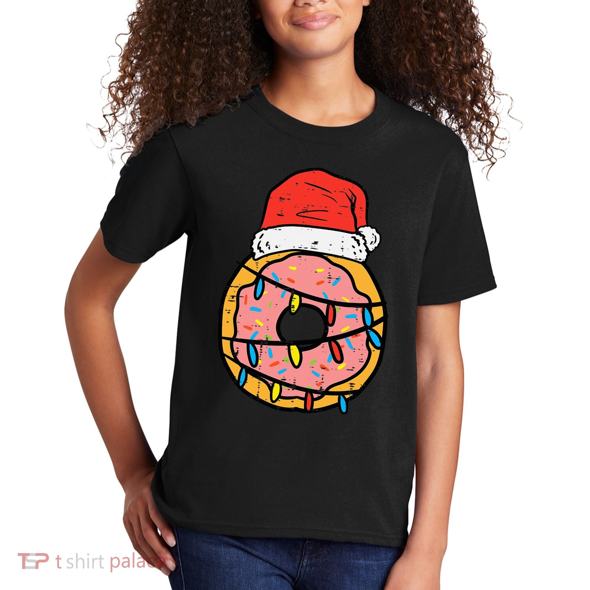 Christmas Donut Santa Cute Xmas Baking Baker Kids T-Shirt
