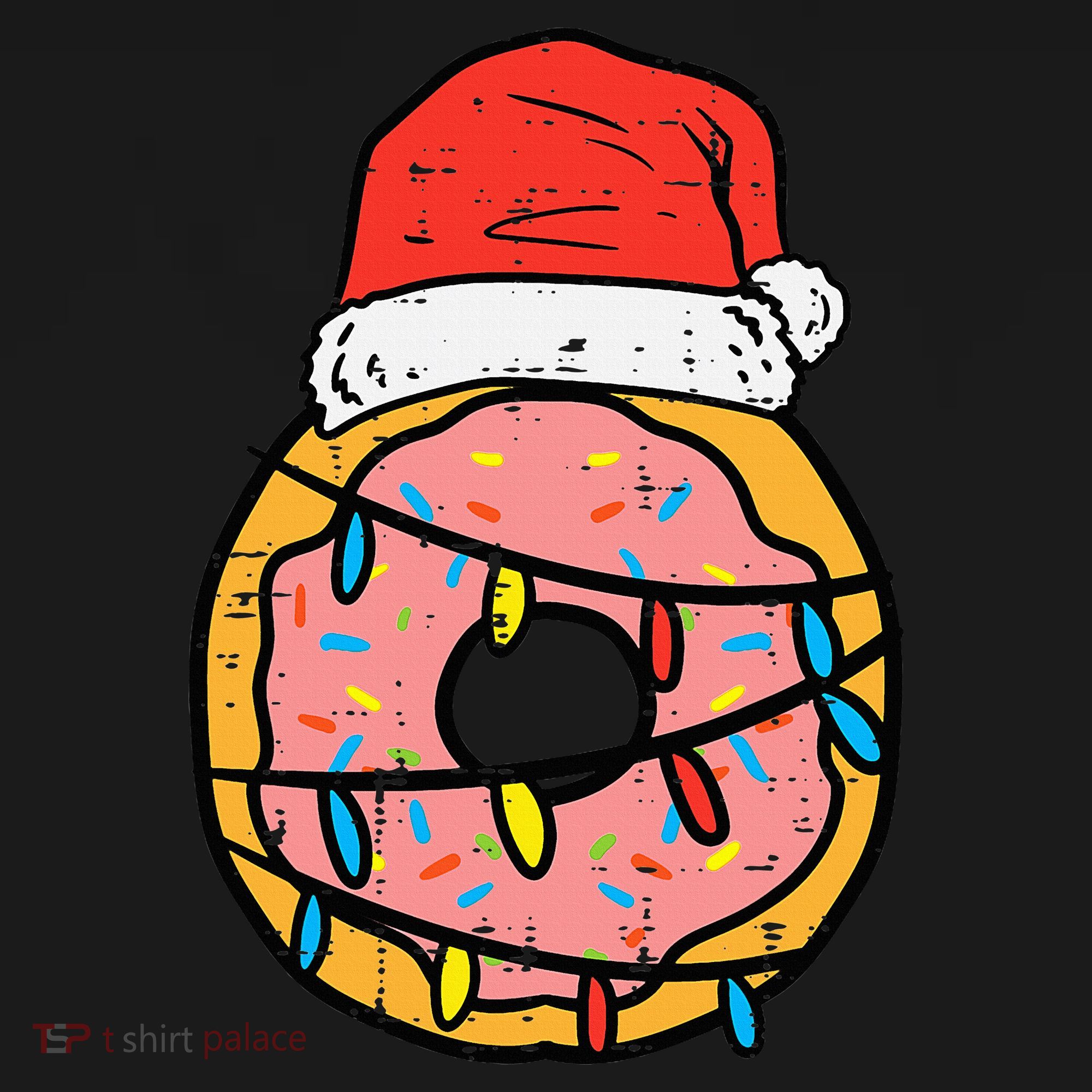 Christmas Donut Santa Cute Xmas Baking Baker Kids T-Shirt