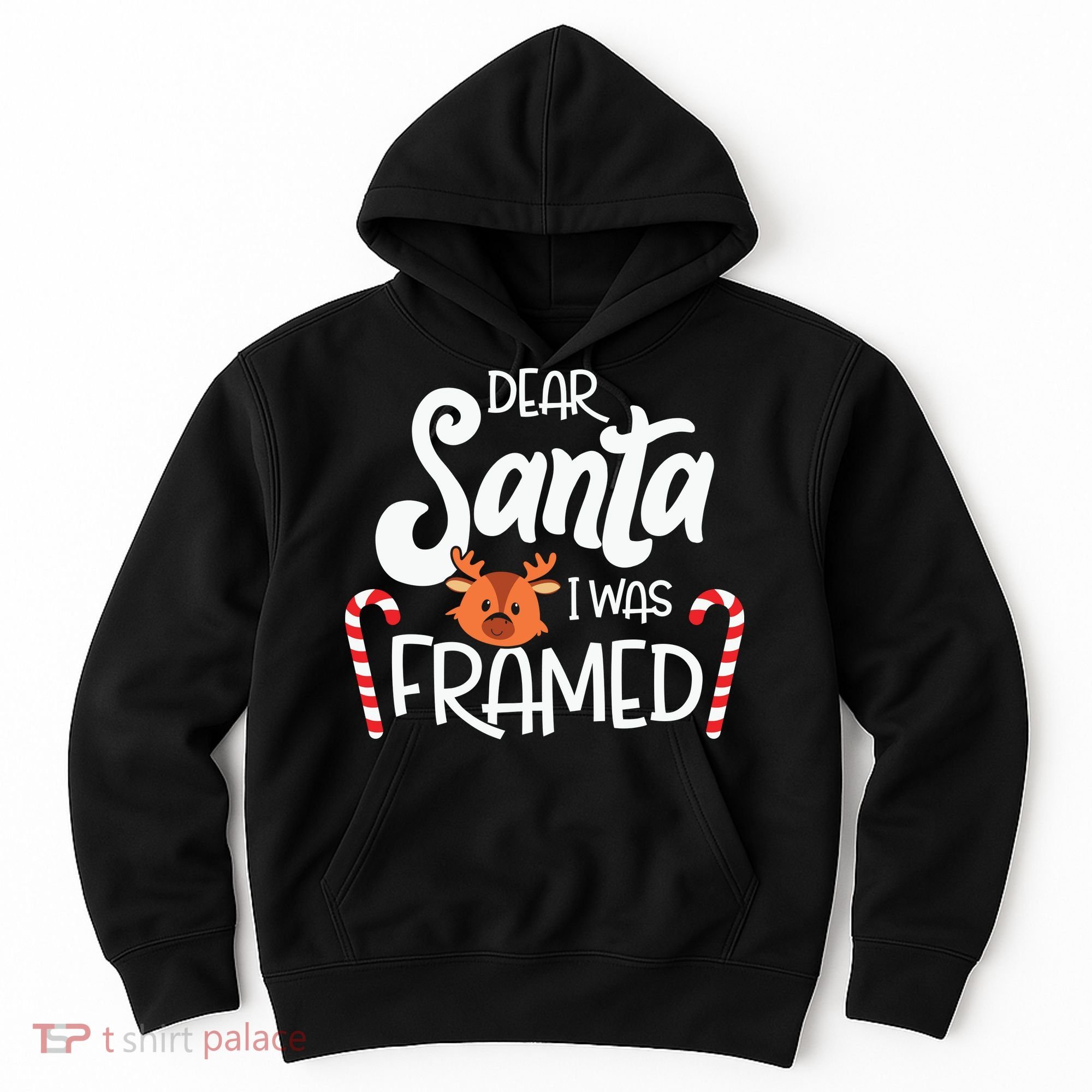 Christmas Dear Santa I Was Framed Xmas Holiday Hoodie