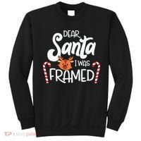 Christmas Dear Santa I Was Framed Xmas Holiday Sweatshirt thumb 0