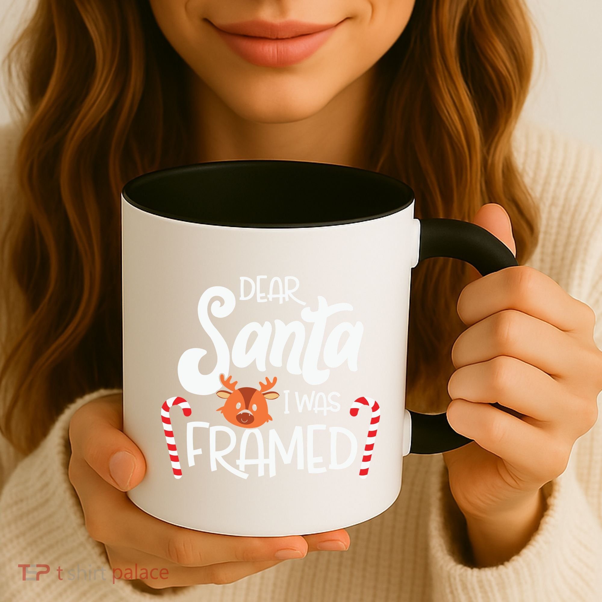 Christmas Dear Santa I Was Framed Xmas Holiday Coffee Mug