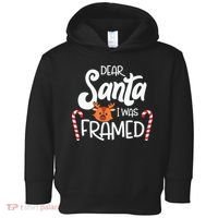Christmas Dear Santa I Was Framed Xmas Holiday Toddler Hoodie thumb 0