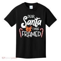 Christmas Dear Santa I Was Framed Xmas Holiday Kids T-Shirt thumb 0