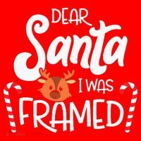 Christmas Dear Santa I Was Framed Xmas Holiday Santa Hat thumb 1