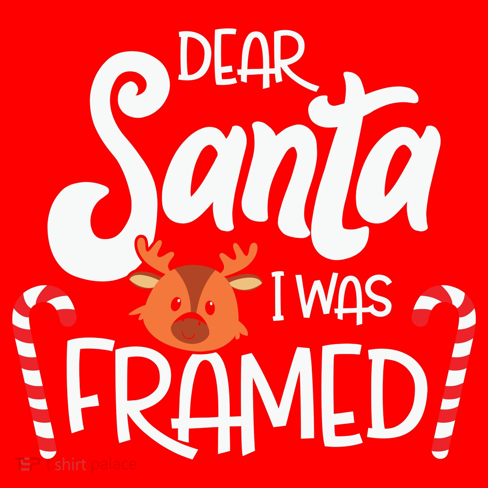 Christmas Dear Santa I Was Framed Xmas Holiday Santa Hat