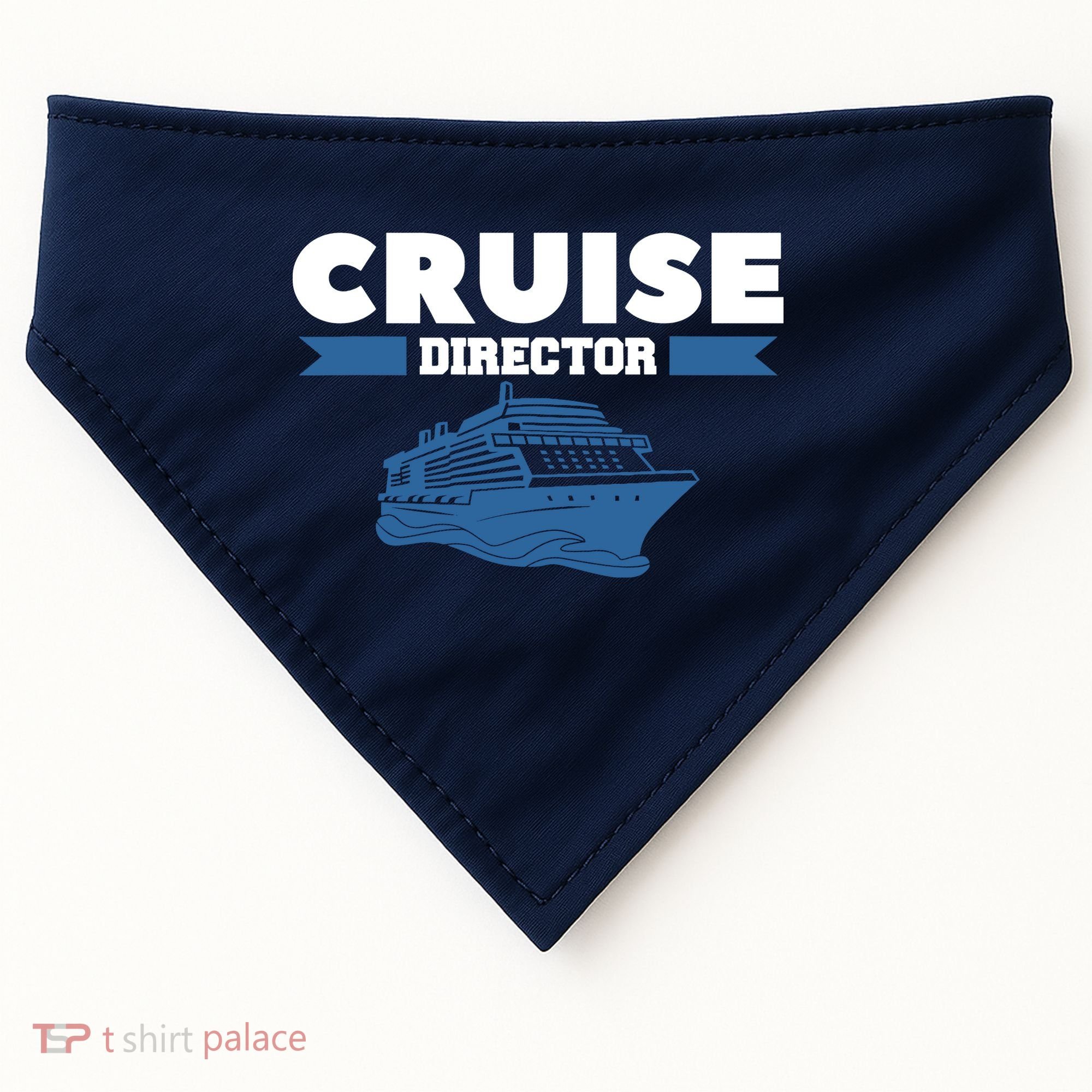 Cruise Director Ship Cruising Vacation Captain USA-Made Doggie Bandana