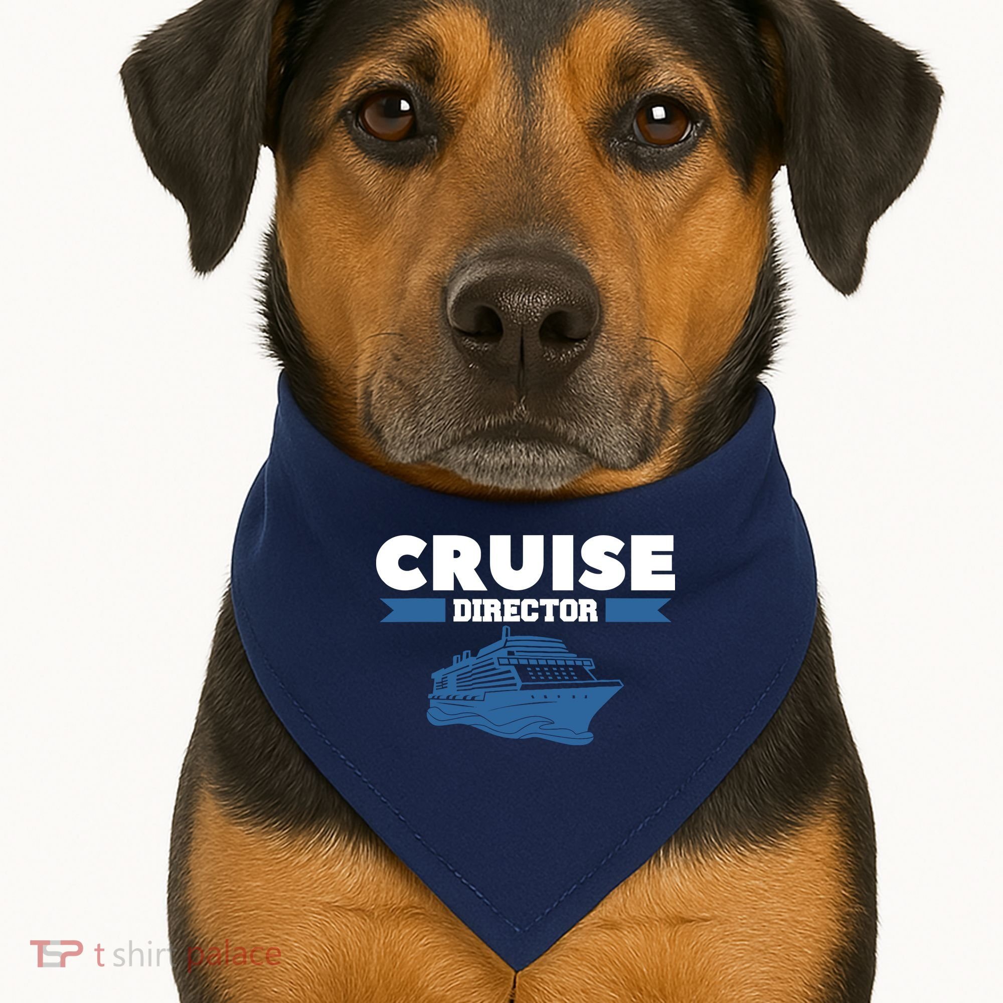 Cruise Director Ship Cruising Vacation Captain USA-Made Doggie Bandana