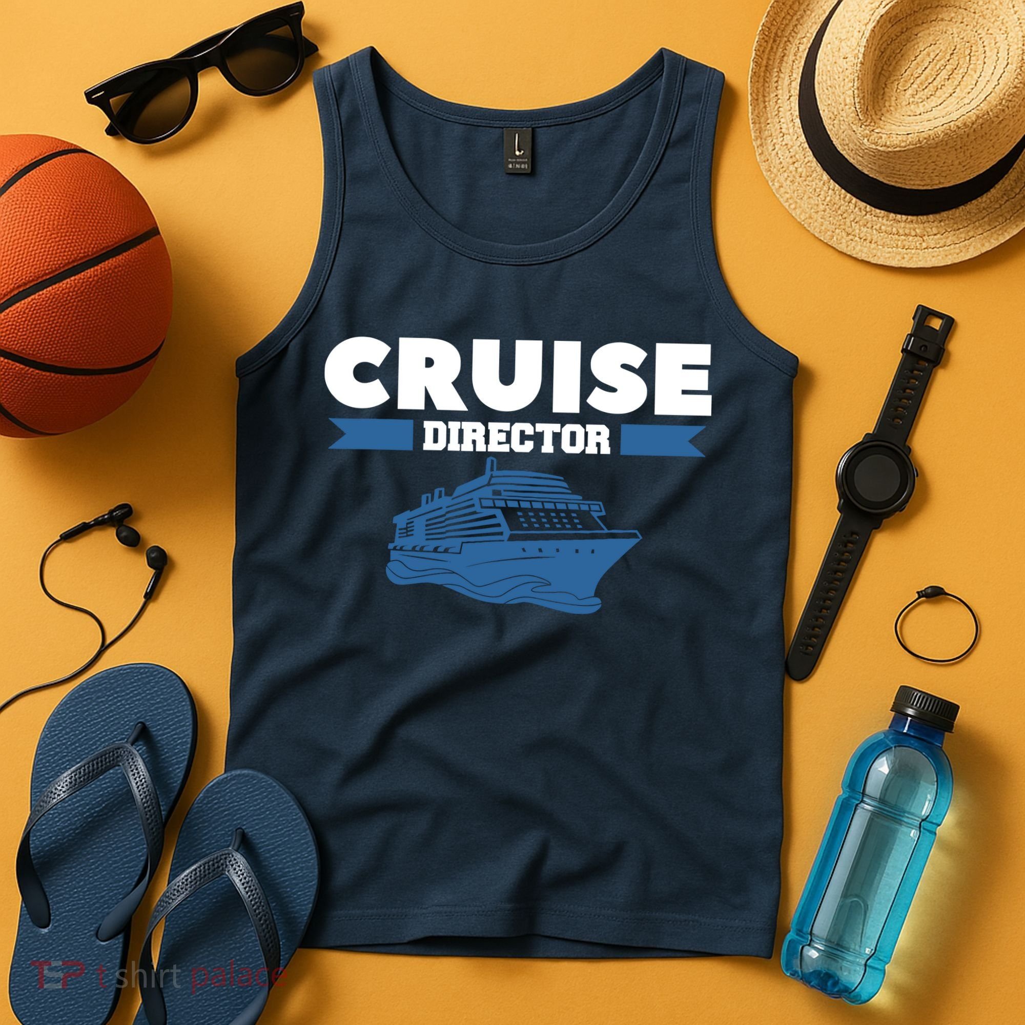 Cruise Director Ship Cruising Vacation Captain Tank Top