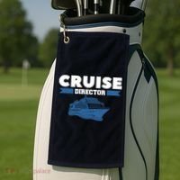 Cruise Director Ship Cruising Vacation Captain Golf Towel thumb 2
