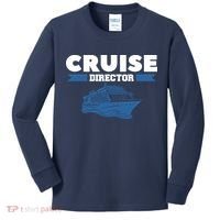 Cruise Director Ship Cruising Vacation Captain Kids Long Sleeve Shirt thumb 0