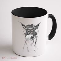 Cool Doberman Sticking Tongue Out In Playful Defiance Coffee Mug thumb 1