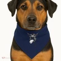 Cool Doberman Sticking Tongue Out In Playful Defiance USA-Made Doggie Bandana thumb 1