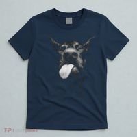 Cool Doberman Sticking Tongue Out In Playful Defiance T-Shirt thumb 5