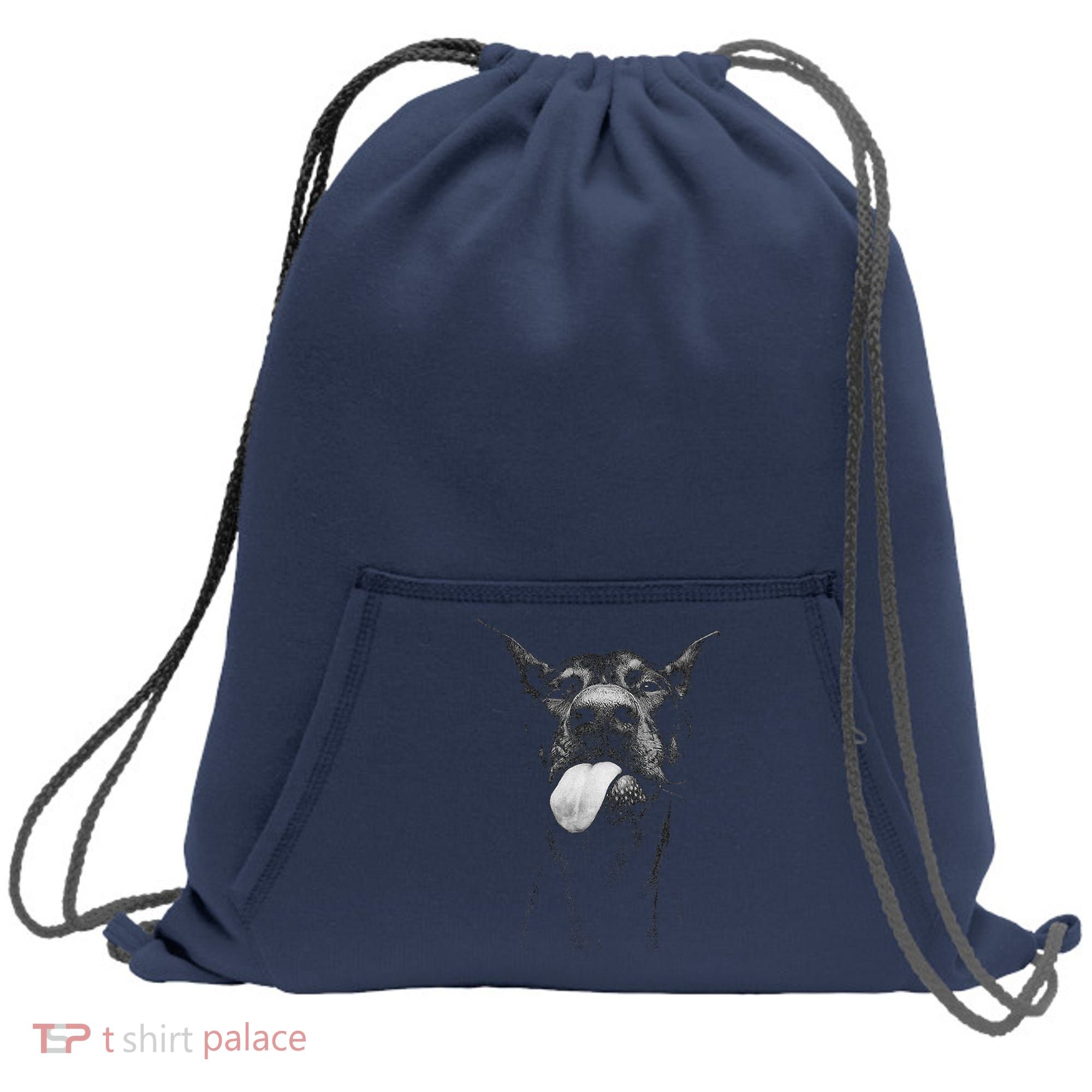 Cool Doberman Sticking Tongue Out In Playful Defiance Sweatshirt Cinch Pack Bag