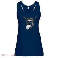 Cool Doberman Sticking Tongue Out In Playful Defiance Ladies Essential Flowy Tank thumb 0