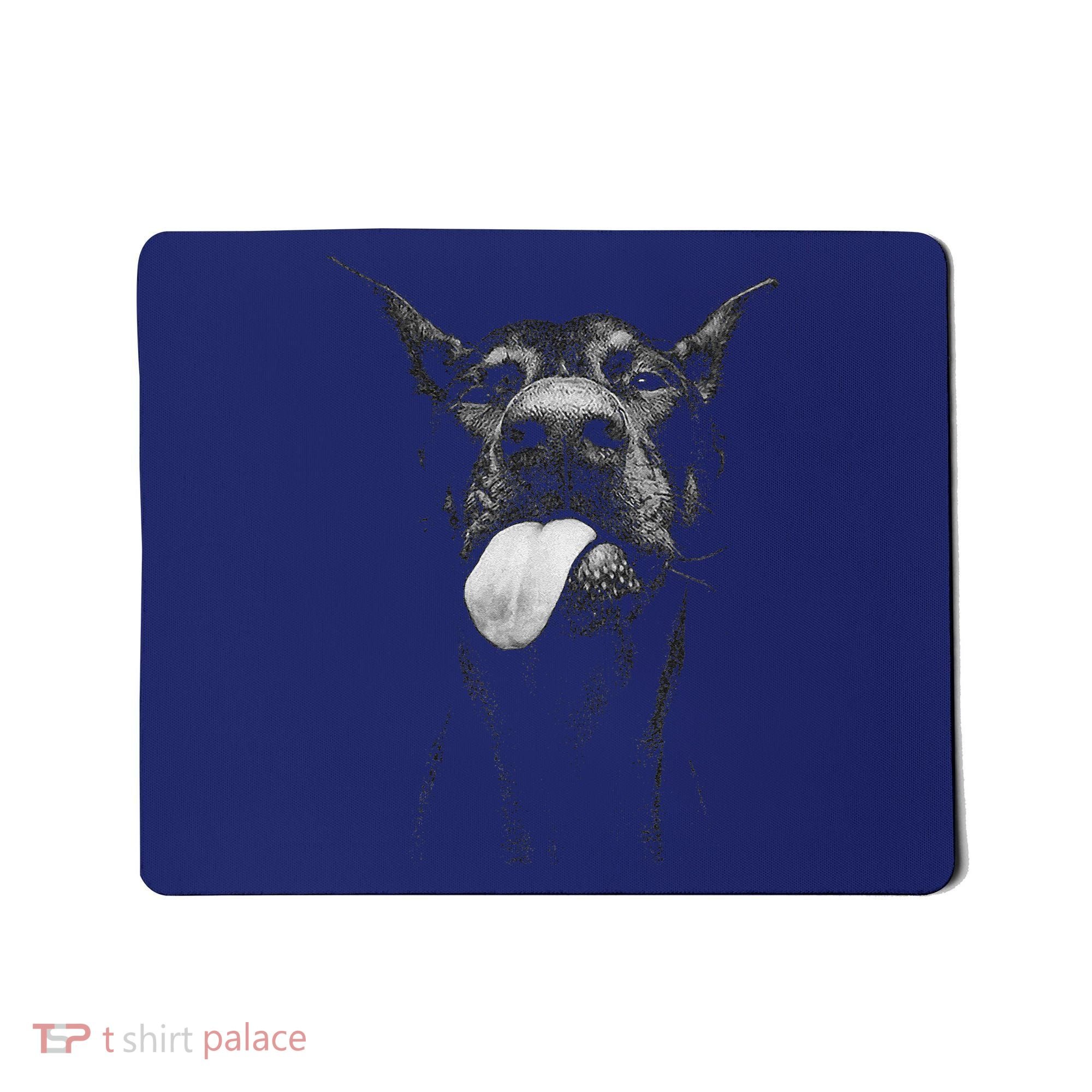 Cool Doberman Sticking Tongue Out In Playful Defiance Mousepad