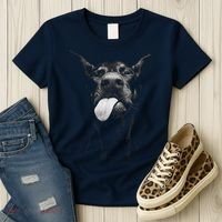 Cool Doberman Sticking Tongue Out In Playful Defiance Women's T-Shirt thumb 3